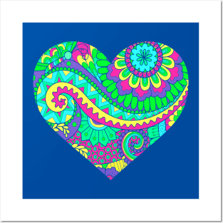 Bright and Colorful Decorative Heart Posters and Art